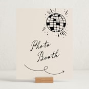 "Disco Direction" - Graduation Party Signs in Cream by Pixel and Hank - In Use