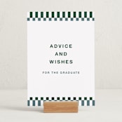 "Checked Out" - Graduation Party Signs in Pine by Rachel Cassel - In Use