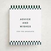 "Checked Out" - Graduation Party Signs in Pine by Rachel Cassel - Front