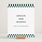 "Checked Out" - Graduation Party Signs in Pine by Rachel Cassel - In Use