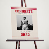 "Team Grad" - Graduation Welcome Signs in Cherry by Louise Kay - In Use