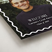 "Fun Border Frame" - Graduation Welcome Signs in Ice by Jackie Crawford - Detail