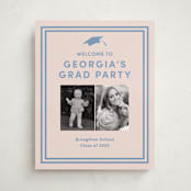 "Classically done" - Graduation Welcome Signs in Country Blue by Inkblot Design - Front