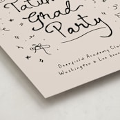 "Illustrated Grad" - Graduation Welcome Signs in Onyx by Ashley Iwafuchi - Detail