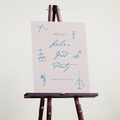 "Handdrawn little things" - Graduation Welcome Signs in Sky Whispers by Cass Loh - In Use