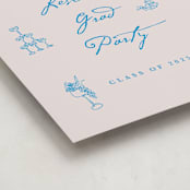 "Handdrawn little things" - Graduation Welcome Signs in Sky Whispers by Cass Loh - Detail