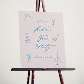 "Handdrawn little things" - Graduation Welcome Signs in Sky Whispers by Cass Loh - In Use