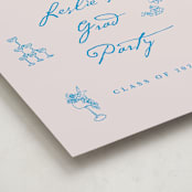 "Handdrawn little things" - Graduation Welcome Signs in Sky Whispers by Cass Loh - Detail