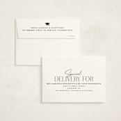 "Classic Grad Party" - Graduation Thank You Cards in Onyx by Hooray Creative - FREE Recipient Addressing