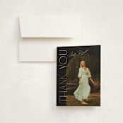 "Shiny year" - Graduation Thank You Cards in Noir by Creo Study - Front