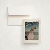 "Timeless Script" - Graduation Thank You Cards in Cotton by Susan Zinader - Front