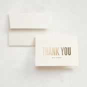 "Four Photo" - Graduation Thank You Cards in Golden Grad by Up Up Creative - Front