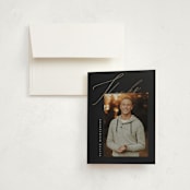"Brilliance" - Graduation Thank You Cards in Licorice by Jessica Williams - Front