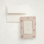 "Romantic Roses" - Graduation Thank You Cards in Blush by Teju Reval - Front