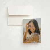 "High Point" - Graduation Thank You Cards in Snow by Erica Krystek - Front