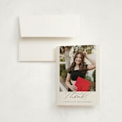 "Serene Collage" - Graduation Thank You Cards in Onyx by Olivia Raufman - Front