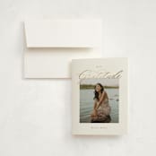 "Gilded Graduate" - Graduation Thank You Cards in Champagne by Brandy Folse - Front
