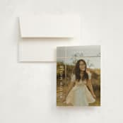 "Grids" - Graduation Thank You Cards in Chalk by Lauren Chism - Front