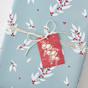 "Holiday Bells" - Gift Tags in Crimson by Corinne Malesic
