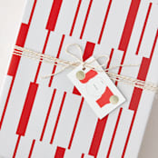 "Bold Joy" - Gift Tags in Poinsettia by Lori Wemple