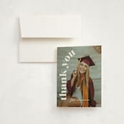 "Casual chic" - Graduation Thank You Cards in Cotton by Creo Study - Front