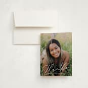 "Grand Name" - Graduation Thank You Cards in Snow by Nicoletta Savod - Front
