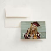 "Ph.inisheD." - Graduation Thank You Cards in Cloud by Heather Schertzer - Front