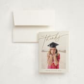 "Celebratory" - Graduation Thank You Cards in Golden by Carolyn MacLaren - Front