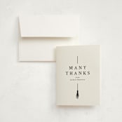 "Tassel Line" - Graduation Thank You Cards in Onyx by Amy Payne - Front