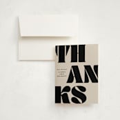 "Vintage Bold" - Graduation Thank You Cards in Cream by Baumbirdy - Front