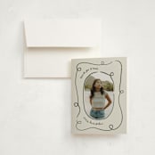 "swirl" - Graduation Thank You Cards in Ash by Kelly Watkins - Front
