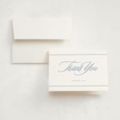 "Stately" - Graduation Thank You Cards in Provincial Blue by Creo Study - Front