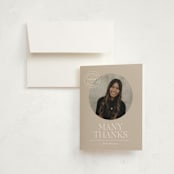 "Modern Crest" - Graduation Thank You Cards in Clouds by Owl and Toad - Front