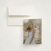 "Pillar" - Graduation Thank You Cards in Snow by Owl and Toad - Front