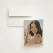 "Lift Off" - Graduation Thank You Cards in Ink by Paper Raven Co. - Front