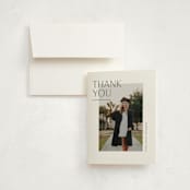 "Cornered" - Graduation Thank You Cards in Silk by Kelly Schmidt - Front