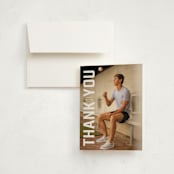 "Upward" - Graduation Thank You Cards in Alabaster by Erica Krystek - Front