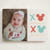 "Disney Mickey XOXO" - Valentine's Day Cards in Cherry by Ani Somi - Front