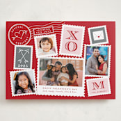 "Postmark" - Valentine's Day Cards in Paprika by Sarah Brown - Front