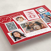 "Postmark" - Valentine's Day Cards in Paprika by Sarah Brown - Detail