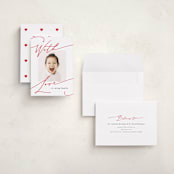 "Ribbon Swash" - Valentine's Day Cards in Cherry by AK Graphics - Assembled