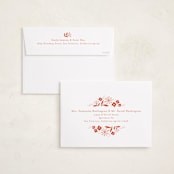 "Flora Frame" - Valentine's Day Cards in Poppy by Laura Hankins - FREE Recipient Addressing