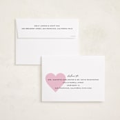 "XO Blocks" - Valentine's Day Cards in Strawberry by Maria Alou - FREE Recipient Addressing