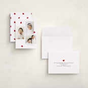 "Tiny painted hearts" - Valentine's Day Cards in Cherry by Teju Reval - Assembled
