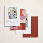 "Half Moon" - Valentine's Day Cards in Berry by Morgan Kendall - Back of Card Options