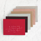 "Heart Frames" - Valentine's Day Cards in Cherry by Kanika Mathur - Colored Envelopes Available