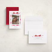 "Bow" - Valentine's Day Cards in Crimson by Olivia Kanaley Inman - Assembled