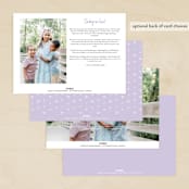 "Cinque Terre" - Valentine's Day Cards in Lavender by Deynaaz Daraei - Back of Card Options