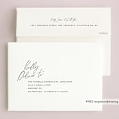 "Minimal Duo" - Valentine's Day Cards in Snow by Pixel and Hank - FREE Recipient Addressing