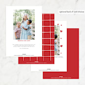"Tic Tac Toe" - Valentine's Day Cards in Ruby by Jennifer Lew - Back of Card Options